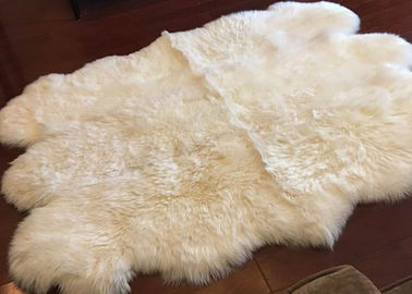 Çin Uzun Saç Küçük Sheepskin Sandalye, Lüks İpeksi Fleece Ev Shag Area Rugs Tedarikçi