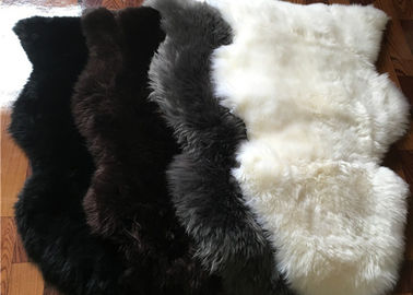 Çin Gerçek Avustralya Sheepskin Namaz Kilim Gri Siyah boyalı Kuzu derisi Uzun Yün Halı Tedarikçi