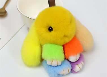 Çin Özel Renkli Tavşan Fluffy Keychain, 30g Bunny Tavşan Anahtarlık Tedarikçi