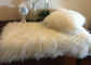 Hakiki Moğol kürk% 100 Pembe Uzun Saç Sheepskin Kuzu kürk Yastık Yuvarlak 45cm kare Tedarikçi