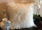 Moğolistan kürk yastık Doğal Beyaz Uzun Saç Tibet Koyun Cilt Yastık Kılıfı 40cm Tedarikçi