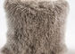 Moğolca kuzu makbuzu Beyaz Yastık Fırlat Doğal kıvırcıklara sahip gerçek Koyun derisi Tedarikçi