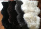 Gerçek Avustralya Sheepskin Namaz Kilim Gri Siyah boyalı Kuzu derisi Uzun Yün Halı Tedarikçi