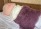Tibet kuzu derisi yastık lila gerçek kürk moğol koyun bezi yatak atmak 20 inç Tedarikçi