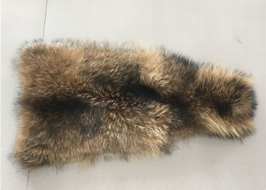 Çin Doğal Renkli Raccoon Kürk Yaka Ham Kabuk A Grade 70 - 105cm Konfeksiyon / Ev Tekstili için Tedarikçi