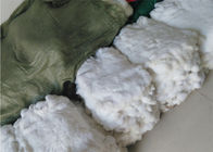 Hakiki Ceketler Kış Gül için Tavşan Kürk, 22 * ​​30cm Beyaz Tavşan Kürklü Keçeler