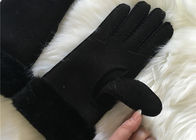 Unisex Sheepskin Fur Cuff Kış Eldivenleri Ladies kuzu derisi uzun şık eldivenler
