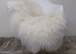 Yumuşak Kıvırcık Uzun Saç Büyük Beyaz Koyuncak Halı% 100 Moğol / Tibet Kuzu Kürkü Tedarikçi