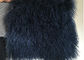 Donanma Mavi Gerçek Moğol Kuzu Bulaşık Halı Araç Koltuk Koltukları Uzun Kıvırcık Saç Kapakları Tedarikçi