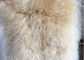 120 * 180cm Uzun Yün Gerçek Moğolistan Kürk Kumaş, Fidanlık için Beyaz Koyun Kazan Halı Tedarikçi