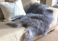 Koyu Gri Oda Yatak Örtüsü Kilitleri Gizle Moğolca Uzun Saçlı Kuzu Kürkü Tedarikçi