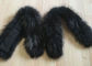 Rakun kürk yaka Renkli Boyalı Gerçek Çin Fox Kürk Kabanlar 90 * 15cm Aşağı Palto için Tedarikçi